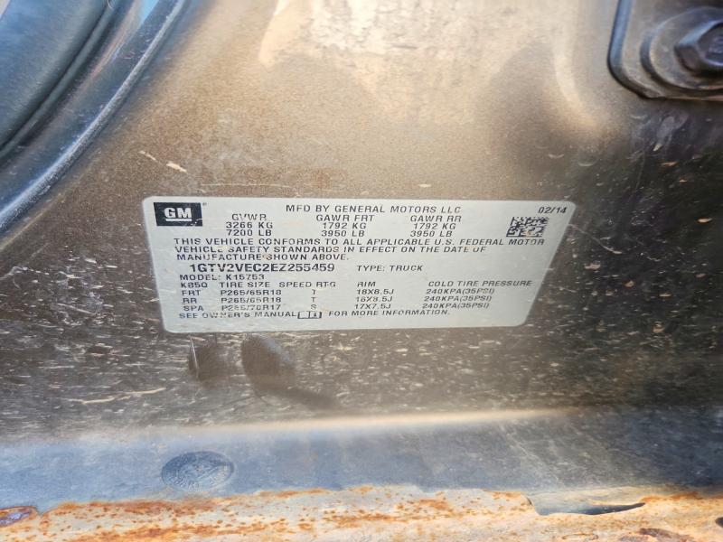 2014 Gmc Sierra მანქანა იყიდება აუქციონზე, vin: 1GTV2VEC2EZ255459, აუქციონის ნომერი: 85968235