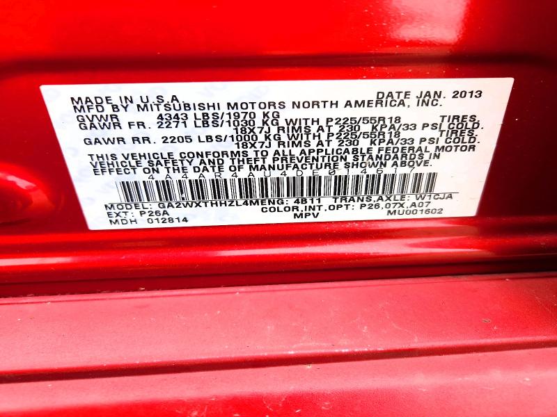 62395746 :رقم المزاد ، 4A4AR4AU4DE014617 vin ، 2013 Mitsubishi Outlander Sport مزاد بيع