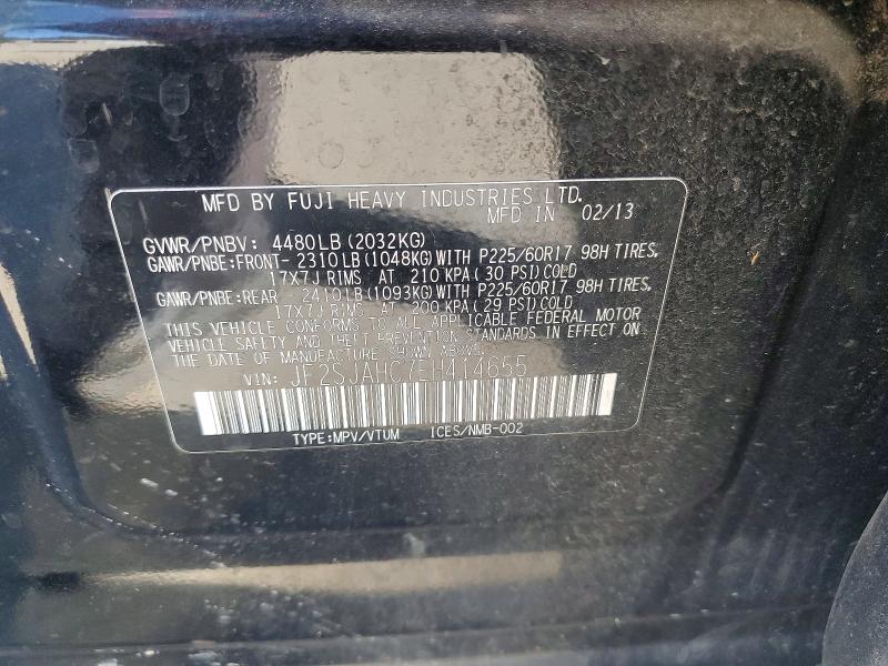 62422656 :رقم المزاد ، JF2SJAHC7EH414655 vin ، 2014 Subaru Forester مزاد بيع