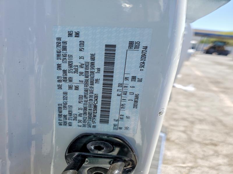 Aukcja sprzedaży 2021 Ford F150, vin: 1FTFW1E58MFC34361, numer aukcji: 59384846
