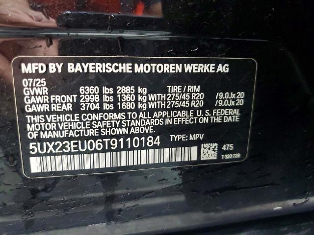 63390916 :رقم المزاد ، 5UX23EU06T9110184 vin ، 2026 Bmw X5 مزاد بيع