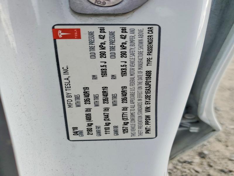 Продажа на аукционе авто 2018 Tesla Model 3, vin: 5YJ3E1EA3JF018498, номер лота: 63258756