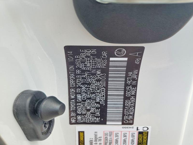 Aukcja sprzedaży 2015 Lexus Rc, vin: JTHSE5BC0F5001013, numer aukcji: 62648426