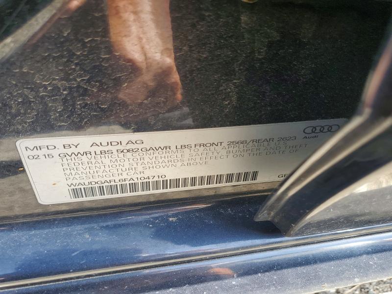 Aukcja sprzedaży 2015 Audi S4, vin: WAUDGAFL6FA104710, numer aukcji: 58989936