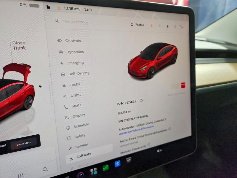 2023 Tesla Model 3 მანქანა იყიდება აუქციონზე, vin: 5YJ3E1EA7PF436992, აუქციონის ნომერი: 60620036