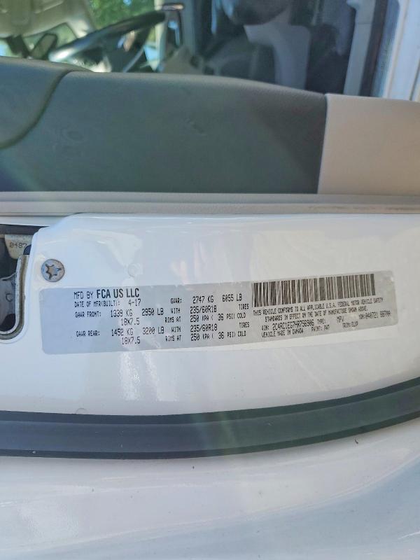 Aukcja sprzedaży 2017 Chrysler Pacifica, vin: 2C4RC1EG7HR756906, numer aukcji: 61551166