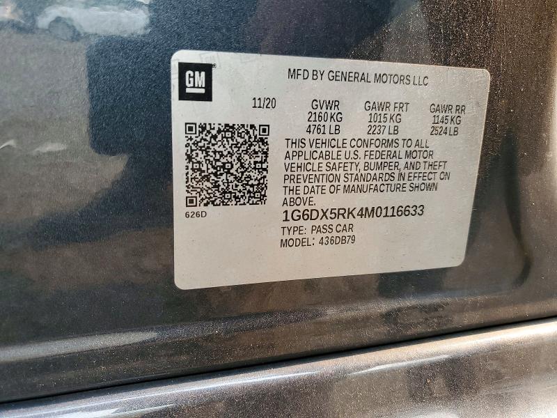 Продажа на аукционе авто 2021 Cadillac Ct5, vin: 1G6DX5RK4M0116633, номер лота: 60964236