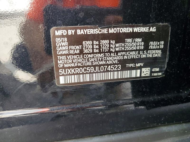 Aukcja sprzedaży 2018 Bmw X5, vin: 5UXKR0C59JL074523, numer aukcji: 60011386