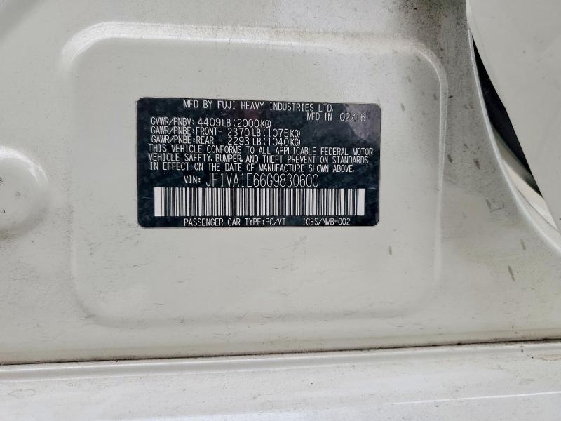 Продажа на аукционе авто 2016 Subaru Wrx, vin: JF1VA1E66G9830600, номер лота: 60814956