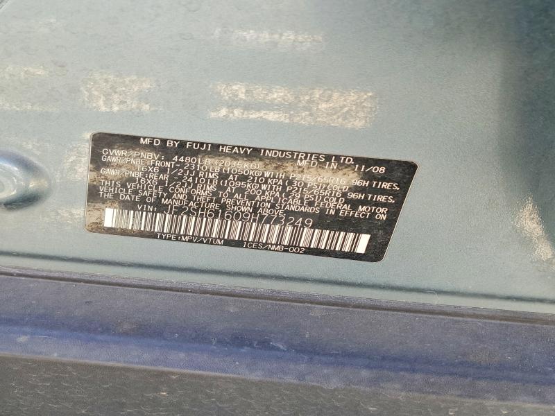 61999666 :رقم المزاد ، JF2SH61609H773249 vin ، 2009 Subaru Forester مزاد بيع