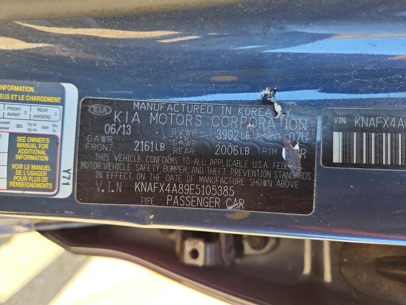 60948856 :رقم المزاد ، KNAFX4A89E5105385 vin ، 2014 Kia Forte مزاد بيع