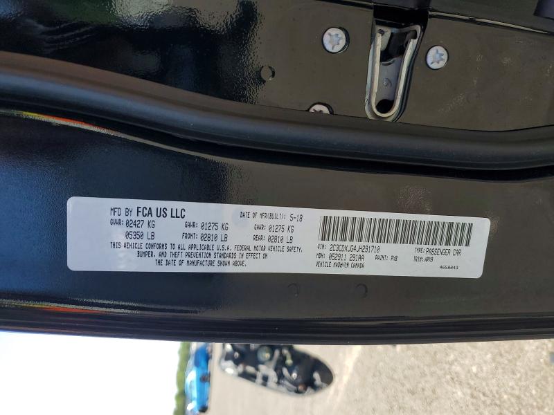 Продаж на аукціоні авто 2018 Dodge Charger, vin: 2C3CDXJG4JH291710, номер лоту: 62213016