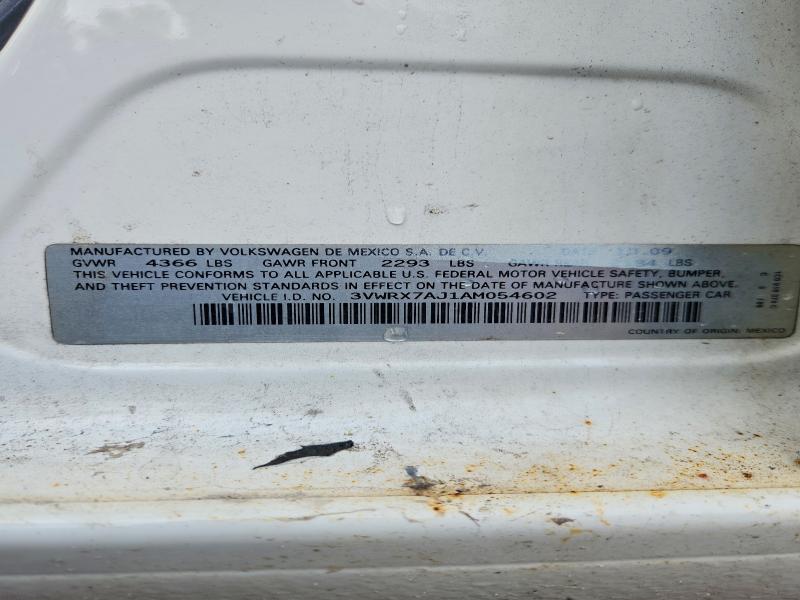 Продажа на аукционе авто 2010 Volkswagen Jetta, vin: 3VWRX7AJ1AM054602, номер лота: 62286536