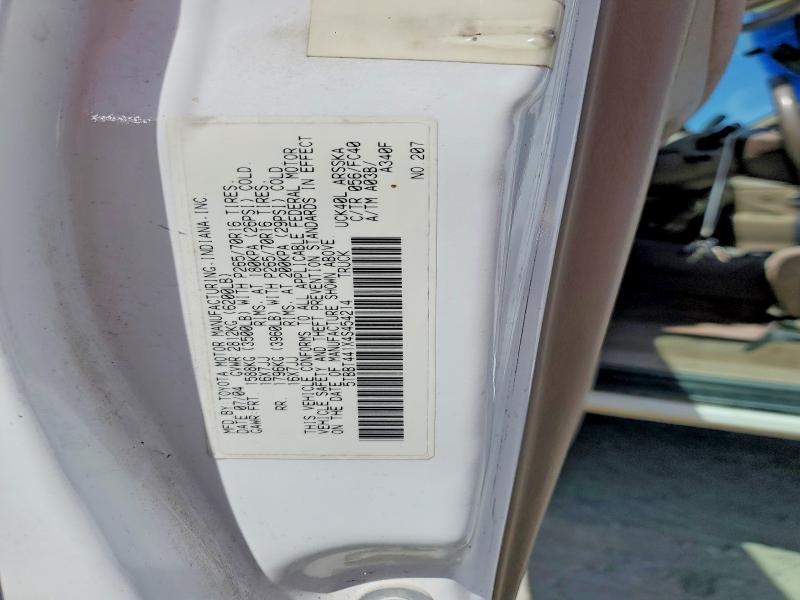 2004 Toyota Tundra მანქანა იყიდება აუქციონზე, vin: 5TBBT441X4S454214, აუქციონის ნომერი: 59391116