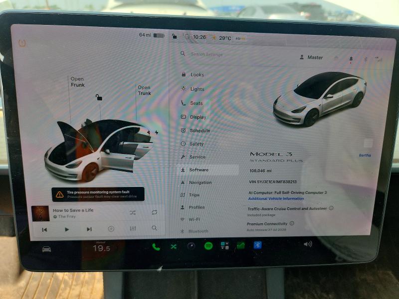 60199876 :رقم المزاد ، 5YJ3E1EA1MF838213 vin ، 2021 Tesla Model 3 مزاد بيع
