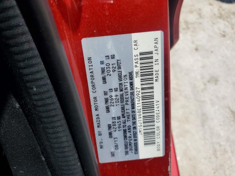 Продажа на аукционе авто 2014 Mazda 6, vin: JM1GJ1V68E1140927, номер лота: 63188566