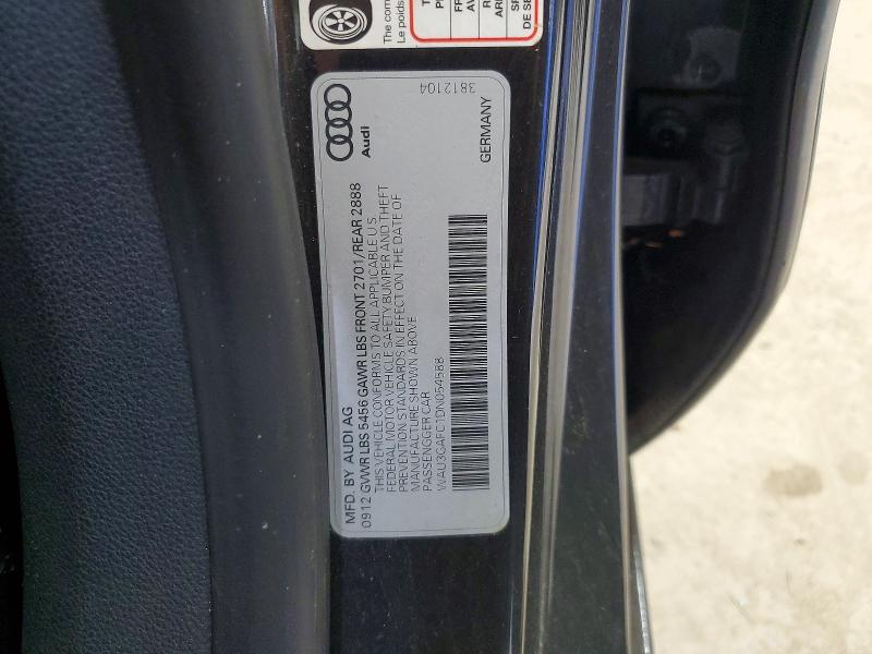 Aukcja sprzedaży 2013 Audi A7, vin: WAU3GAFC1DN054588, numer aukcji: 62896846