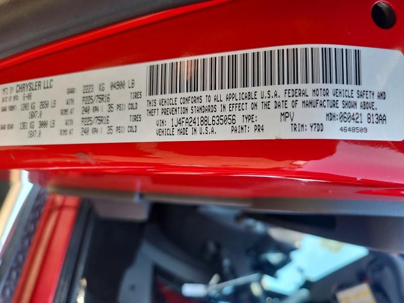 Продажа на аукционе авто 2008 Jeep Wrangler, vin: 1J4FA24188L635056, номер лота: 62137126