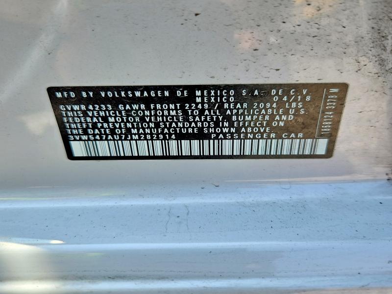 Aukcja sprzedaży 2018 Volkswagen Gti, vin: 3VW547AU7JM282914, numer aukcji: 62285146