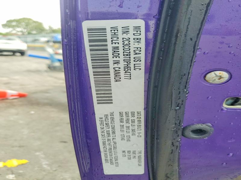 Продаж на аукціоні авто 2023 Dodge Challenger, vin: 2C3CDZBT0PH654777, номер лоту: 62824006