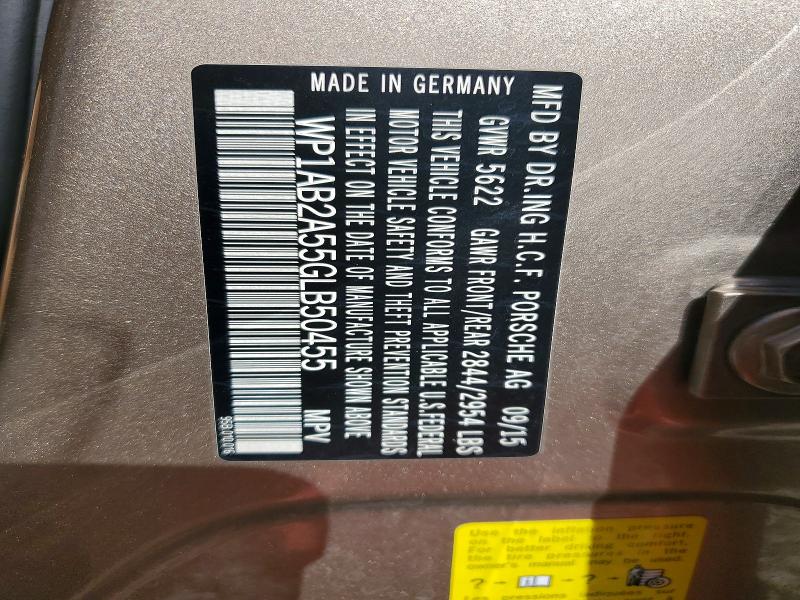 Aukcja sprzedaży 2016 Porsche Macan, vin: WP1AB2A55GLB50455, numer aukcji: 59957776