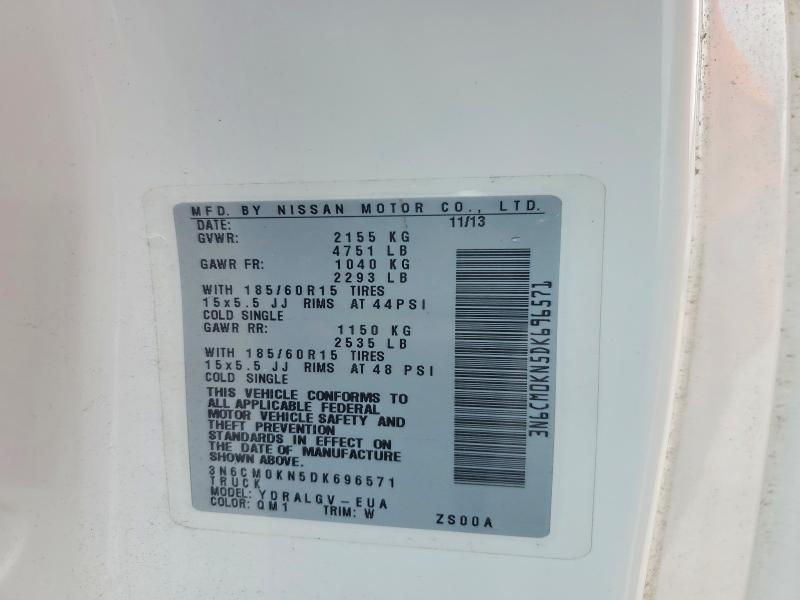 Продаж на аукціоні авто 2013 Nissan Nv200, vin: 3N6CM0KN5DK696571, номер лоту: 59666036