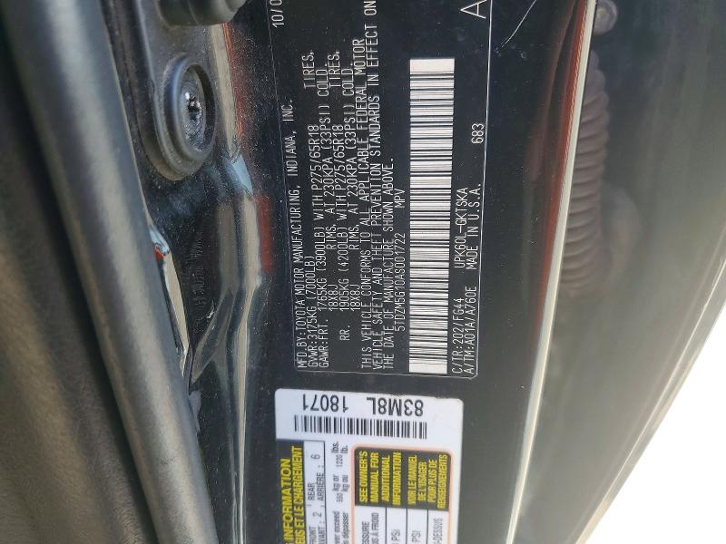 Aukcja sprzedaży 2010 Toyota Sequoia, vin: 5TDZM5G10AS001722, numer aukcji: 59725226