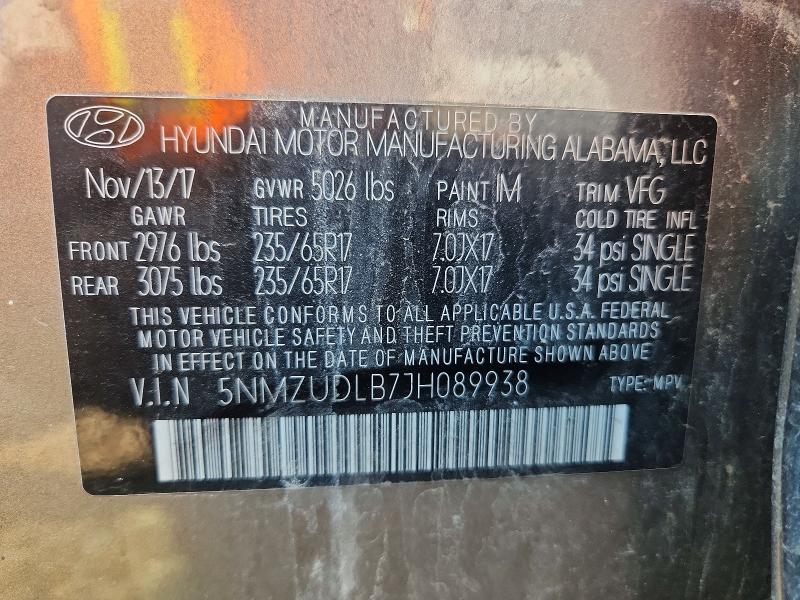 Продаж на аукціоні авто 2018 Hyundai Santa Fe Sport, vin: 5NMZUDLB7JH089938, номер лоту: 61165136