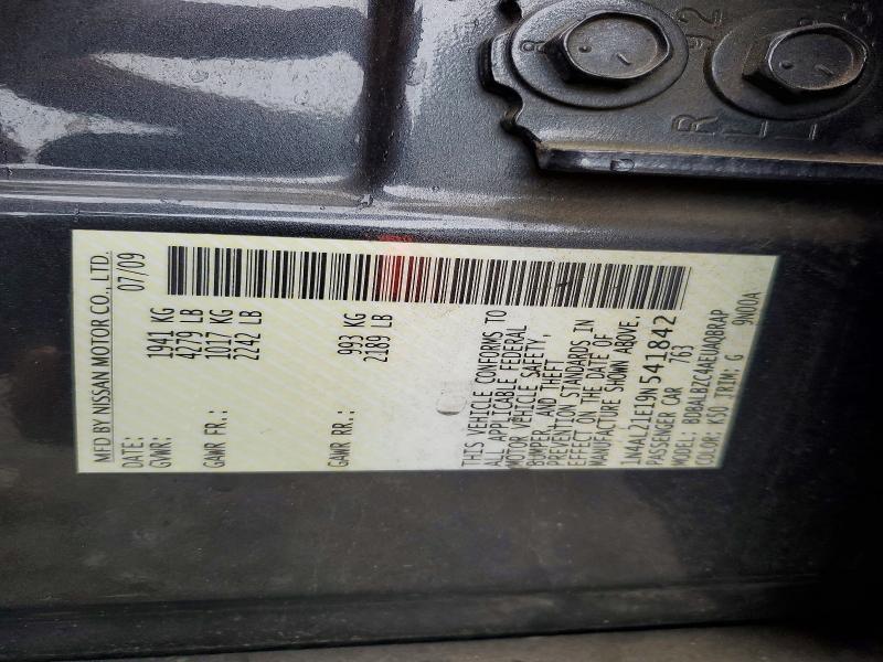 Aukcja sprzedaży 2009 Nissan Altima, vin: 1N4AL21E19N541842, numer aukcji: 61333956