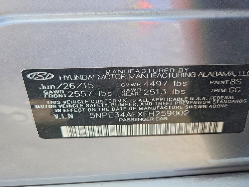 Продажа на аукционе авто 2015 Hyundai Sonata, vin: 5NPE34AFXFH259002, номер лота: 58723026