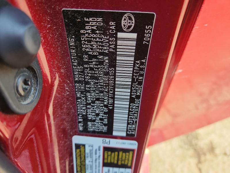 Продаж на аукціоні авто 2015 Toyota Camry, vin: 4T1BF1FK7FU926155, номер лоту: 59885466