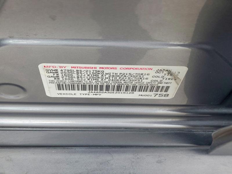 Aukcja sprzedaży 2014 Mitsubishi Outlander, vin: JA4AD2A32EZ016128, numer aukcji: 62524356