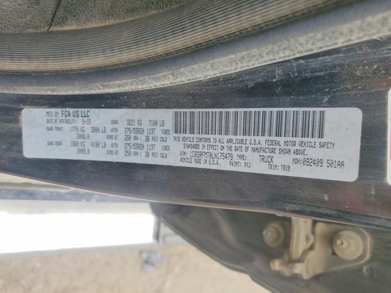 62941796 :رقم المزاد ، 1C6SRFMT0LN175479 vin ، 2020 Ram 1500 مزاد بيع