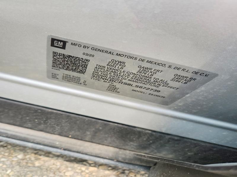 Продажа на аукционе авто 2020 Chevrolet Blazer, vin: 3GNKBCRS8LS672739, номер лота: 62004676