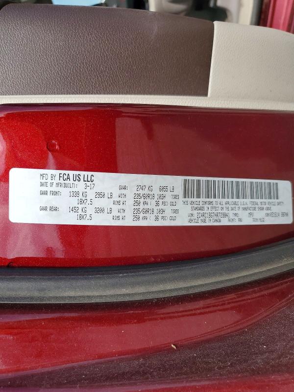Aukcja sprzedaży 2017 Chrysler Pacifica, vin: 2C4RC1BG7HR729841, numer aukcji: 59252266