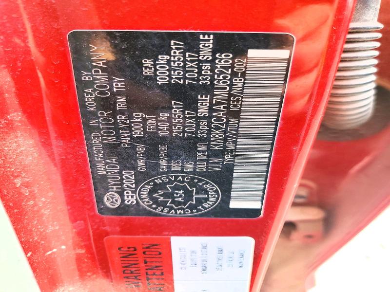 2021 Hyundai Kona მანქანა იყიდება აუქციონზე, vin: KM8K2CAA7MU652166, აუქციონის ნომერი: 59214016