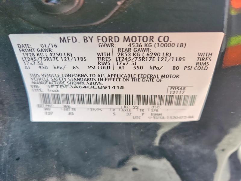 Продаж на аукціоні авто 2016 Ford F350, vin: 1FTBF3A64GEB91415, номер лоту: 60650836