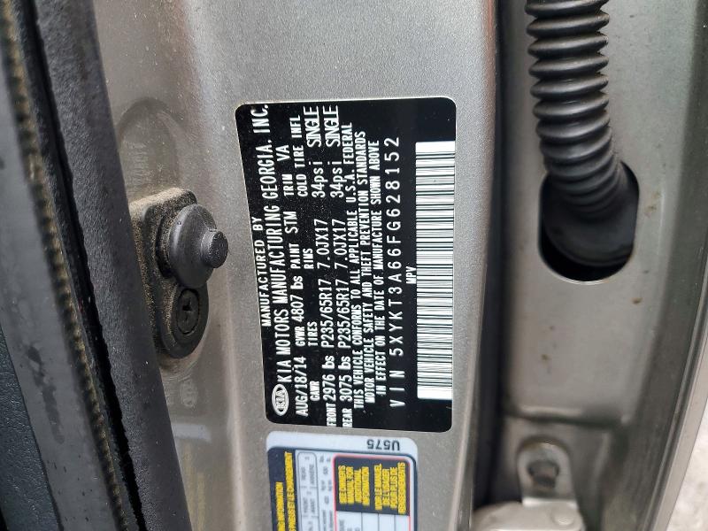 Aukcja sprzedaży 2015 Kia Sorento, vin: 5XYKT3A66FG628152, numer aukcji: 60298186