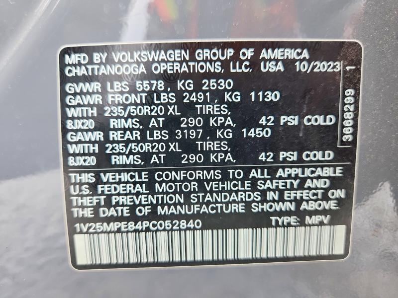 63197426 :رقم المزاد ، 1V25MPE84PC052840 vin ، 2023 Volkswagen Id.4 مزاد بيع