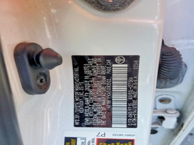 2015 Toyota Camry მანქანა იყიდება აუქციონზე, vin: 4T1BF1FK4FU083502, აუქციონის ნომერი: 60306496