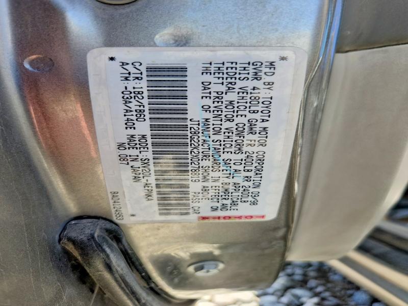 Aukcja sprzedaży 1999 Toyota Camry, vin: JT2BG22K2X0278819, numer aukcji: 85982355