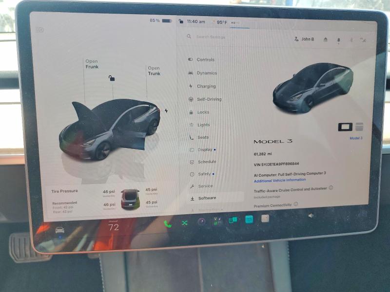 Aukcja sprzedaży 2023 Tesla Model 3, vin: 5YJ3E1EA9PF696844, numer aukcji: 59387326