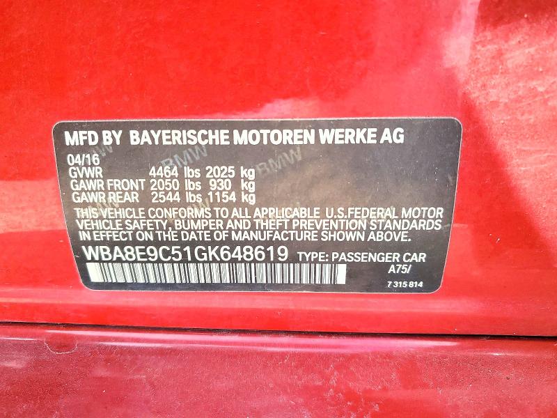 Продаж на аукціоні авто 2016 Bmw 328, vin: WBA8E9C51GK648619, номер лоту: 59610696