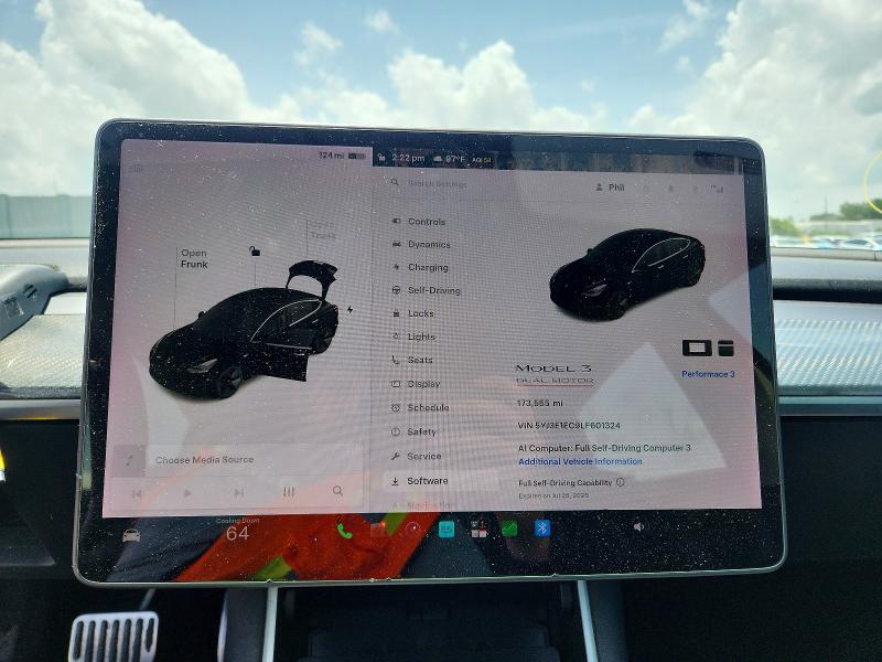 2020 Tesla Model 3 მანქანა იყიდება აუქციონზე, vin: 5YJ3E1EC9LF601324, აუქციონის ნომერი: 60758766