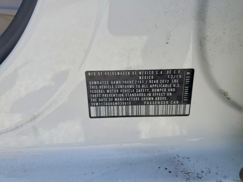 62094496 :رقم المزاد ، 3VW117AU6GM039515 vin ، 2016 Volkswagen Golf مزاد بيع