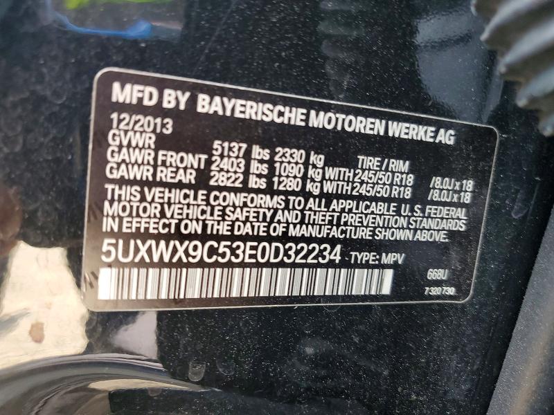 Продаж на аукціоні авто 2014 Bmw X3, vin: 5UXWX9C53E0D32234, номер лоту: 60002696