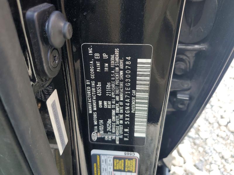 62319696 :رقم المزاد ، 5XXGN4A71EG300784 vin ، 2014 Kia Optima مزاد بيع