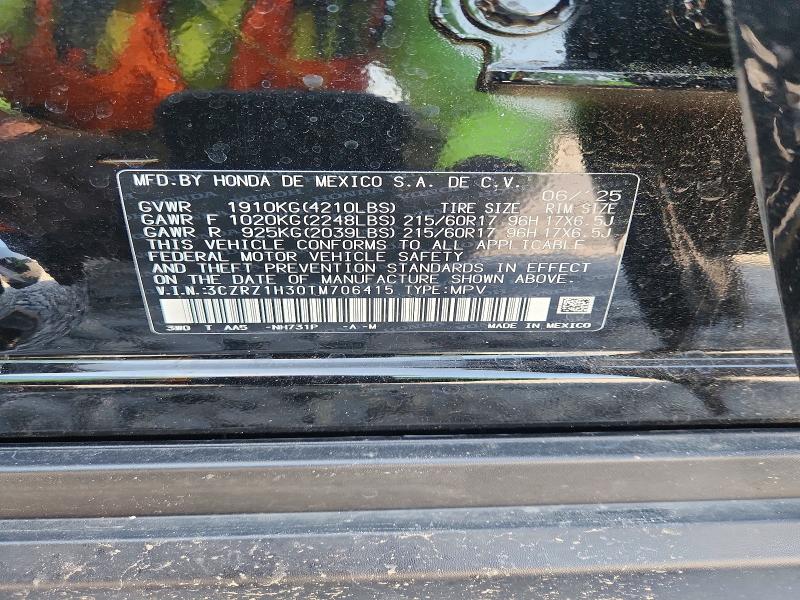 60293336 :رقم المزاد ، 3CZRZ1H30TM706415 vin ، 2026 Honda Hr-v مزاد بيع