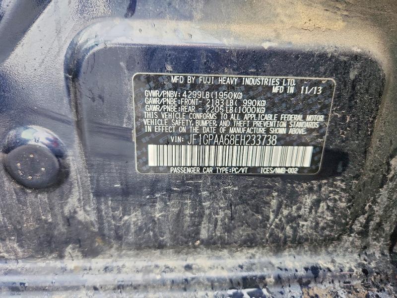 63068526 :رقم المزاد ، JF1GPAA68EH233738 vin ، 2014 Subaru Impressa مزاد بيع
