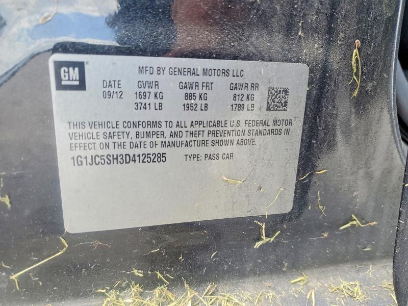 Продаж на аукціоні авто 2013 Chevrolet Sonic, vin: 1G1JC5SH3D4125285, номер лоту: 59840826